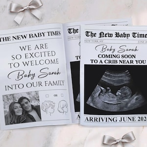 Journaux personnalisés pour baby shower, Cadeau fête de naissance, Grand journal, Imprimés et expédiés, Retenez cette date pour mariage, Journal du mariage