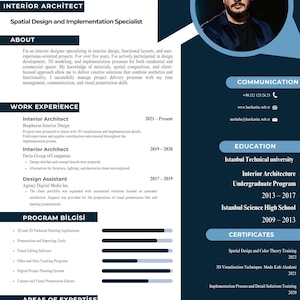Modern German CV Template, Cover Letter (Word, Google Docs, Pages)