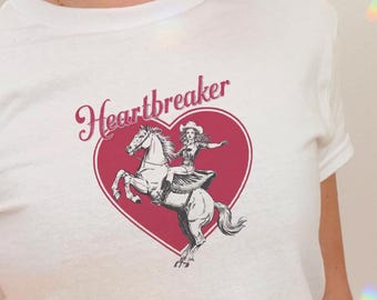 Heartbreaker Western Baby Tee | Coquette Pretty Gifts for Her