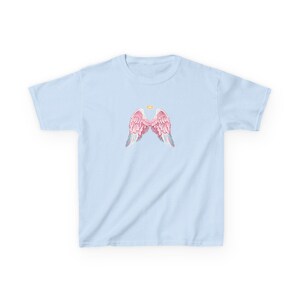 Vintage Coquette Angel Wings Baby Tee, Pastel Goth Y2K afbeelding 3
