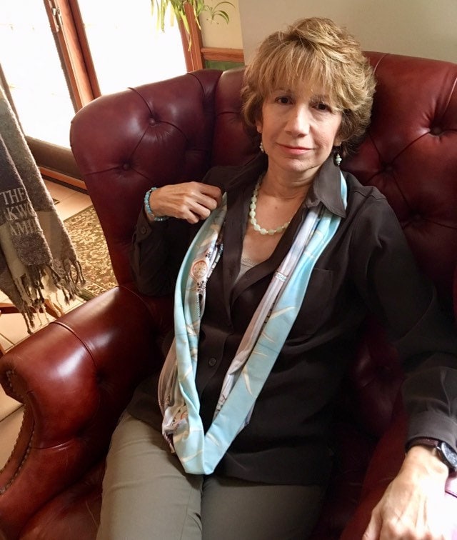 Antlers, Clocks and Owls Jersey Infinity Scarf: Marie C. Kirkwood Artwork