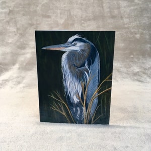 ヘロン ノートカード - 鳥好きの方へのギフト、5 枚セット 5 1/2"x 4 1/4"