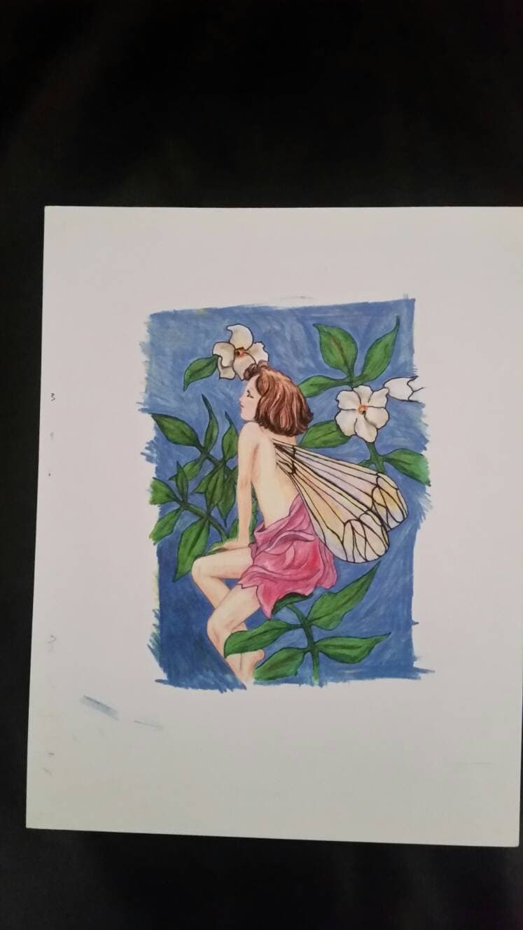 Fairy Color Pencil Drawing Print Nature Painter