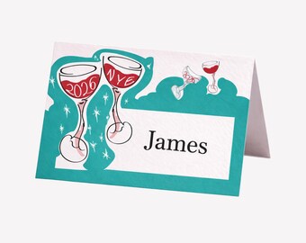 New Years Eve 2026 dinner party name places - Quick print.