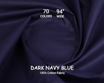 M&J® - Tessuto in 100% cotone, 152 cm di larghezza, 10 colori (blu