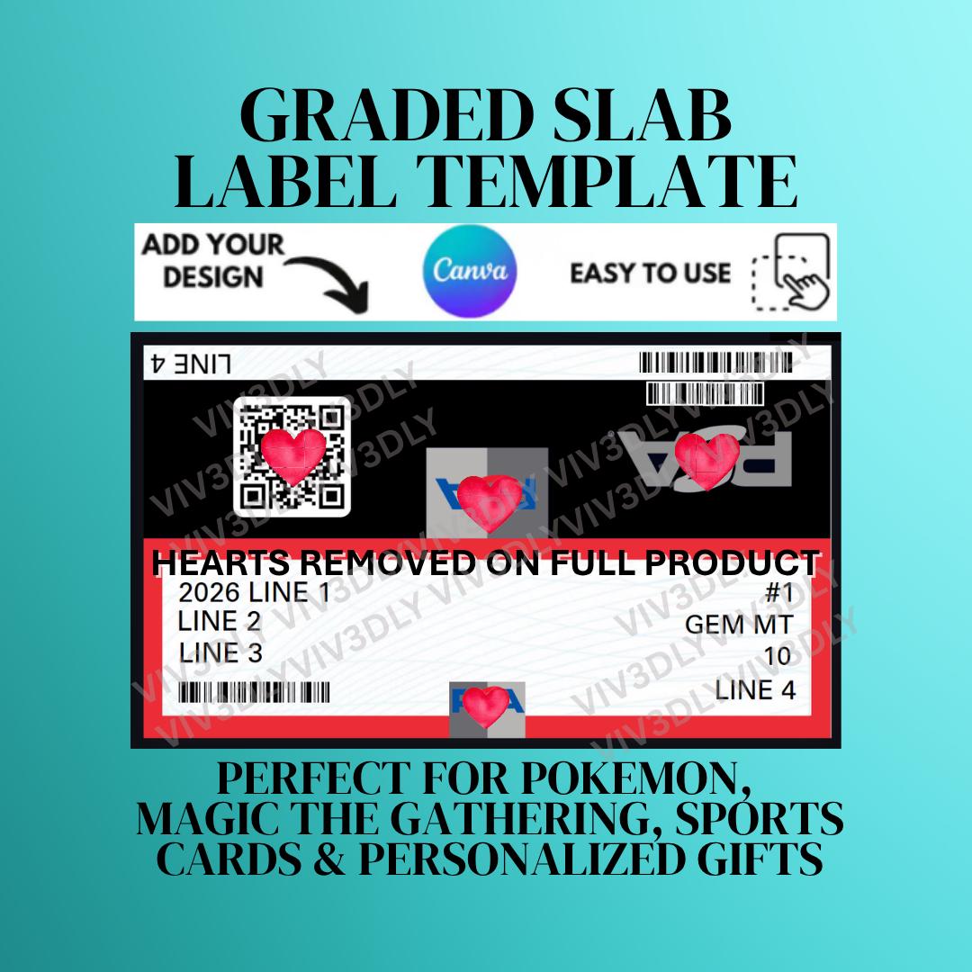 Card Grading Labels - Etsy