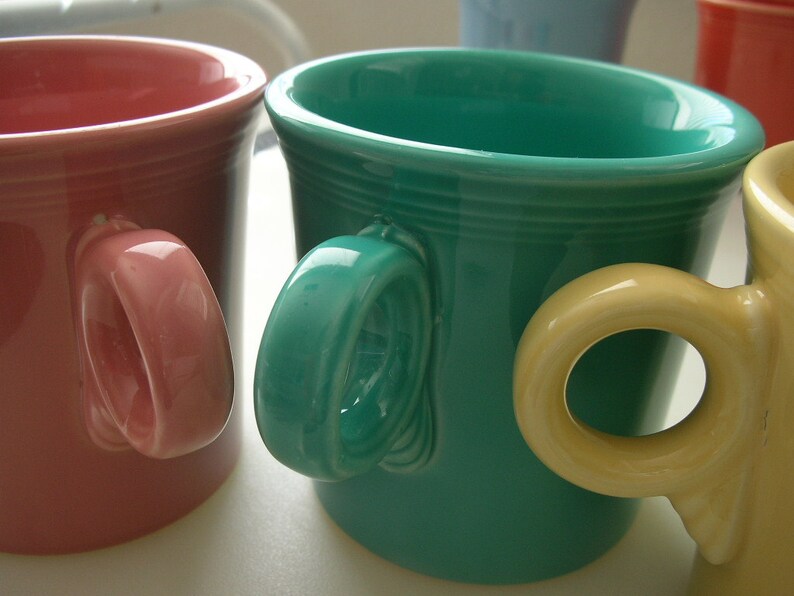 6 Fiesta Mugs Assorted Colors FiestaWare Tom & Jerry Mugs SET Etsy