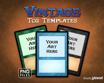Vintage MTG-Stil Kartenrahmen Vorlage | TKG Ersteller (PNG)
