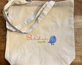 Custom Hand-Embroidered Canvas Tote | Personalized Gift