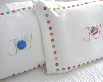 Decorative Nursery Joy Pillow Joy in Jesus Gifts for Mom Yo Yo Pillow Small Throw Pillow 18 x 14 Pillow Boudoir Pillow Coastal Decor Nursery