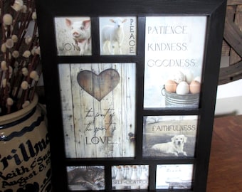 Farmhouse Fruit of the Spirit Art | Galatians 5:22-23 Scripture Decor