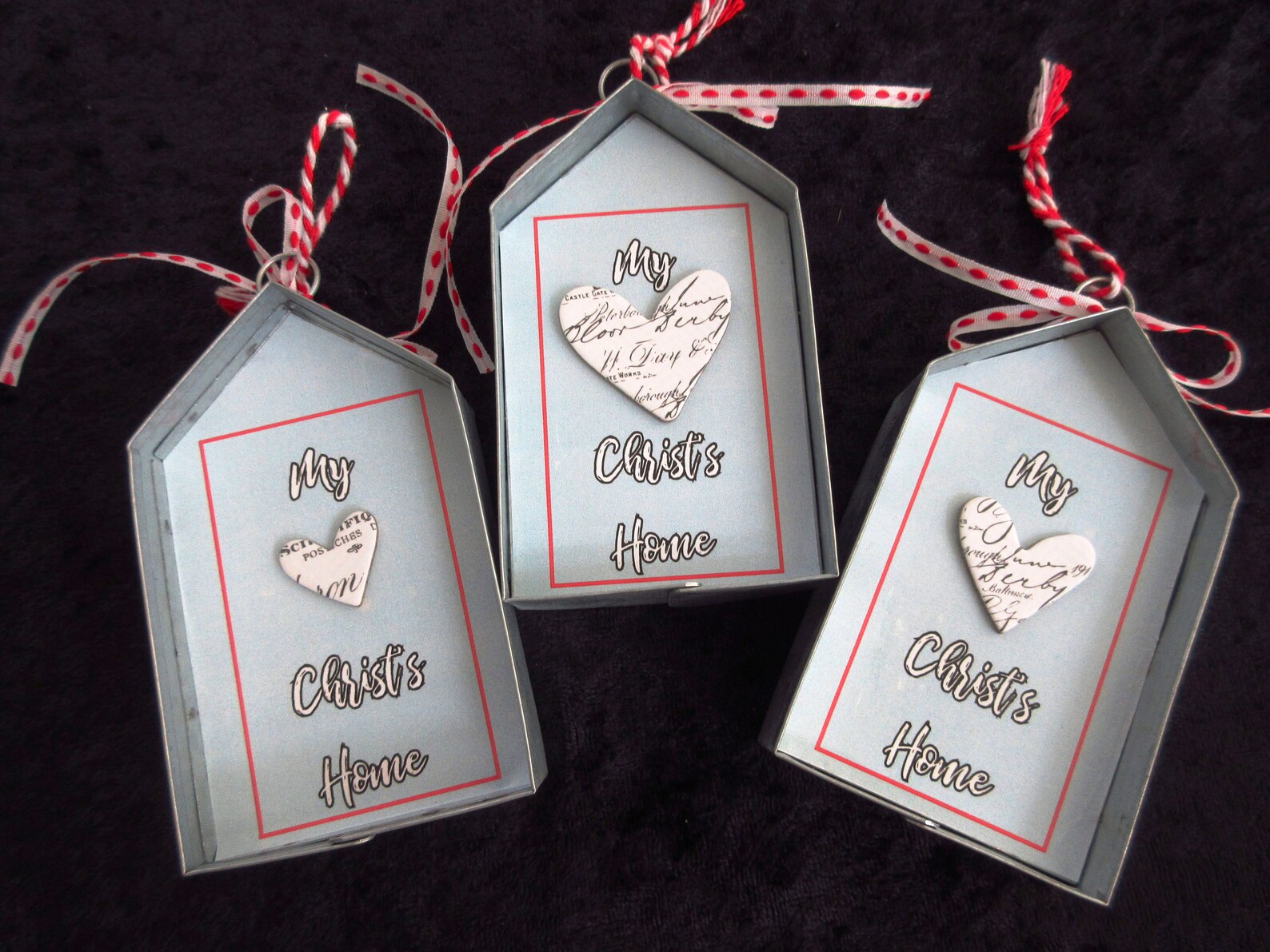 Christian Christmas Ornament My Heart Christs Home Galvanized Etsy