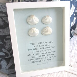Christian Home Decor Wall Art WORD Art The Lord Bless You and Keep You Numbers 6:24-26 Coast Beachy Cottage Wall Decor