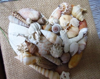 Seashell Heart Wall Art: Beach Wedding Decor, Christian Valentine