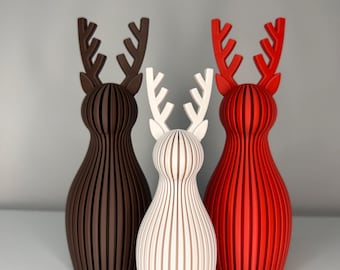 Christmas Reindeer  Japandi Eco-Friendly 3D Printed