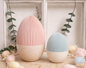 Japandi Easter Egg Container – Minimalist Easter Decor, Modern Easter Egg, Refillable Gift Egg, Eco Friendly 3D Printed Decor