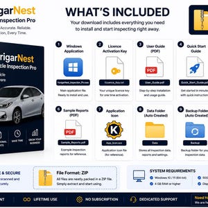 Vehicle Inspection Software | Car Checklist, PDF Reports (Windows App)