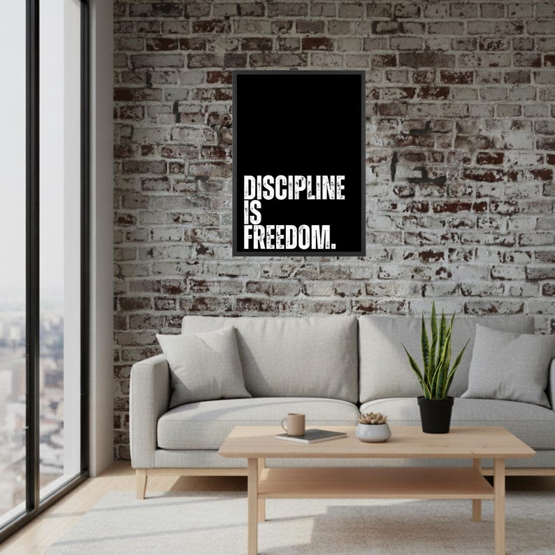 Motivational Wall Art | Discipline is Freedom Poster - Etsy UK