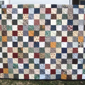 Any Size Custom Made Patchwork Quilt. Twin, Classic Double Bed, Queen, King Quilt. Wedding Gift. Primitive Americana decor. Rustic Farmhouse image 2