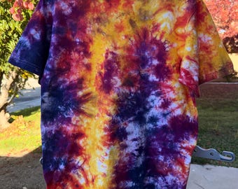 Purple Nebula Tie-Dye Shirt — handmade to order — Adult and Plus sizes