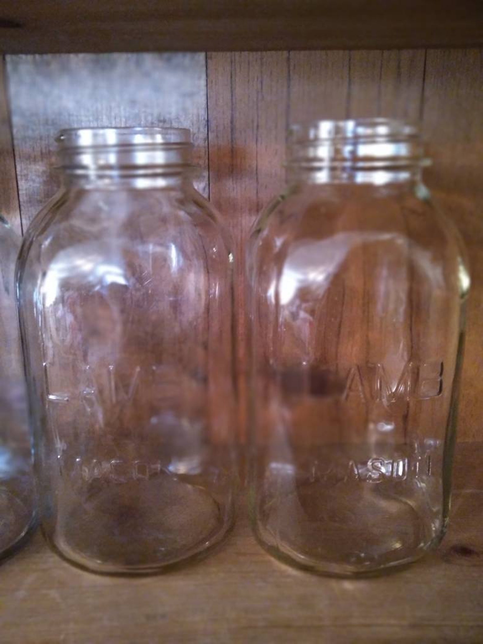 Vintage LAMB MASON JAR Half Gallon Two Quart Large Glass Jar Etsy