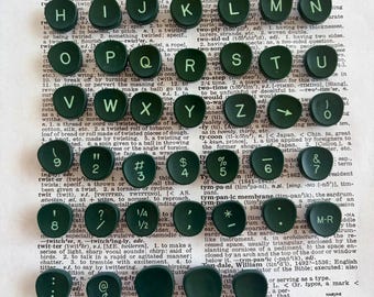 Vintage 1940s Smith Corona Typewriter Keys for Crafts, Junk Journaling