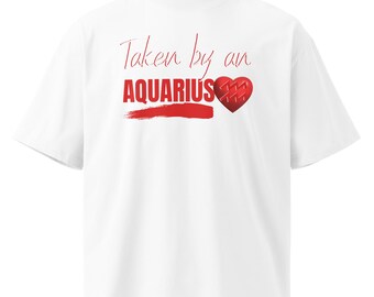 Camiseta unisex de cuello alto extragrande orgánica "Tomada por un Acuario"