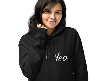 Sudadera unisex con capucha ecológica raglán Leo Black Lion