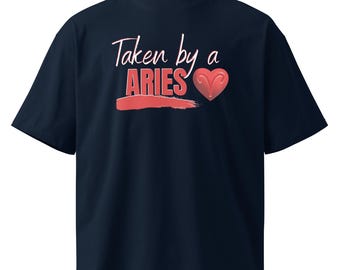 Camiseta unisex de cuello alto extragrande orgánica con el signo zodiacal Aries