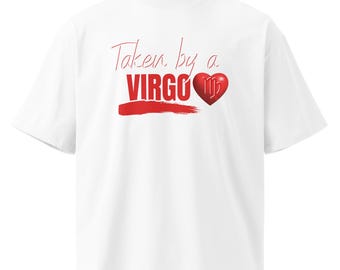 Camiseta unisex de cuello alto extragrande orgánica con el signo zodiacal Virgo