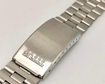 Brazalete de reloj Titus 9301 de 18 mm, nuevo de stock antiguo, estilo vintage de los años 70.