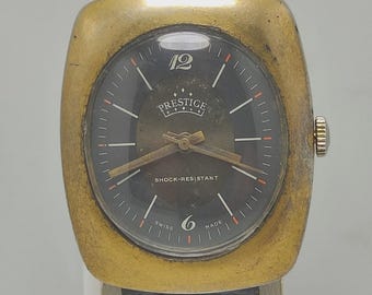 Raro reloj vintage de hombre Prestige “Stars” de cuerda manual, fabricado en Suiza en la década de 1950.