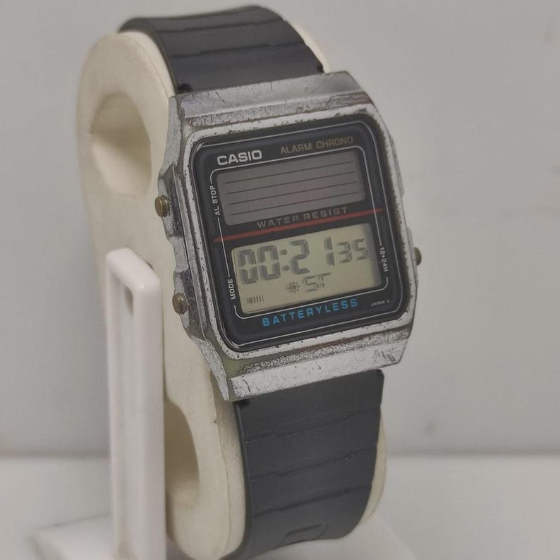 Rare Vintage 1980s Casio AL-180 Solar Powered Watch | Batteryless Alarm ...