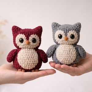 Crochet Owl Amigurumi Pattern | Animal Toy | Barn Owl Plush | Bird Decor Instant Download