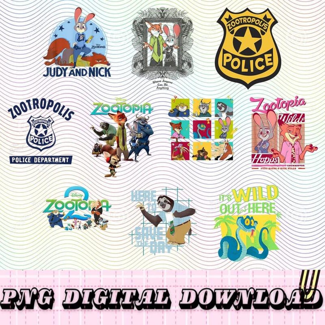 PNG Zootopia 2 Digital Design File for Sublimation - High Resolution ...