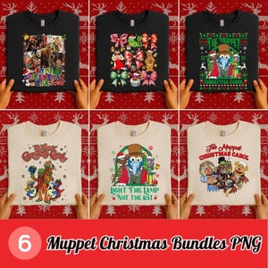 マペットのクリスマスキャロル ゴンゾとリッツォ PNGバンドル、カーミット・ザ・フロッグ ゴンゾ ミス・ピギー クリスマス映画パーティー、ヴィンテージマペットショー 2025 PNG