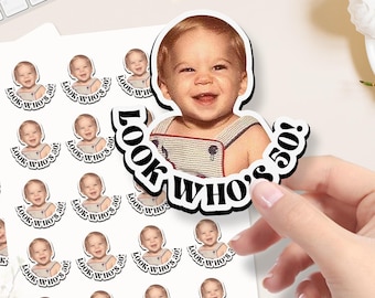 Stickers visage personnalisés | Autocollants photo personnalisés pour cadeaux d'anniversaire, EVJF, vinyle imperméable