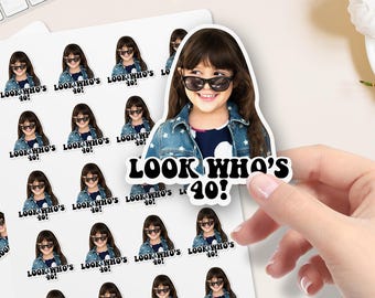 Stickers visage personnalisés | Stickers photo personnalisés cadeau pour anniversaire enterrement de vie de jeune fille ou de jeune garçon
