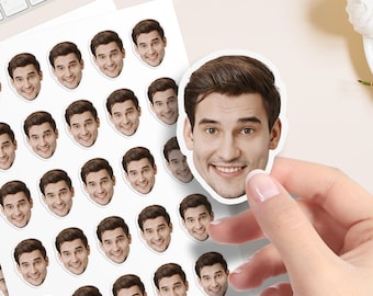 Custom Face Stickers | Personalized Die Cut Waterproof Photo Stickers for Parties & Events