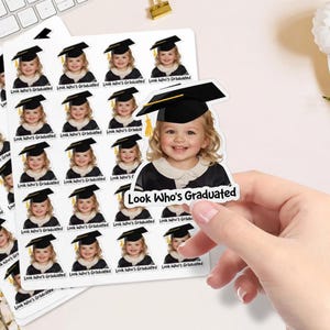 Custom Graduation Photo Stickers: Personalized Graduation Decor for Party