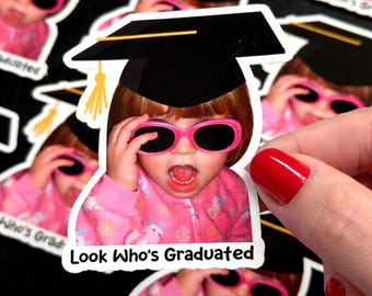 Custom Graduation Photo Sticker | Look Who’s Graduated Face Stickers