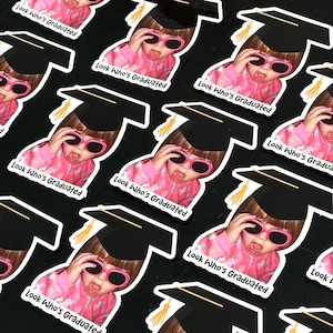 Custom Graduation Photo Stickers | Personalized Grad Party Favor | Sticker for Graduation Decor image 3