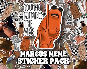 Marcus the Worm Sticker Pack | Funny Meme Worm Vinyl Decals | Laptop & Journal Stickers