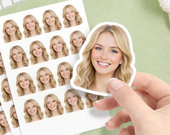 Custom Face Stickers: Die Cut Photo Stickers, Personalized Funny Gift