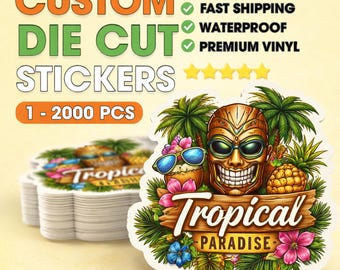 Custom Die Cut Logo Stickers | Waterproof Vinyl Decals for Business Branding