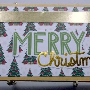 20230492 Gold Christmas Tree Card