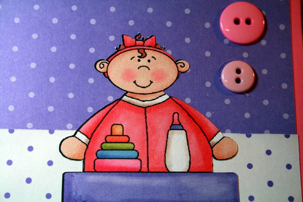 20170190 Cute Baby Card With Buttons for Sale With Free Etsy UK
