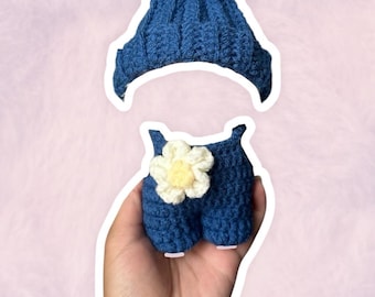 Conjunto de overol azul para figuras coleccionables de 17 cm / Ropa para mini muñecas