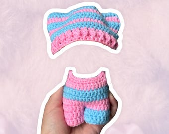 Conjunto de mono estilo gato para figuras coleccionables de 17 cm / Ropa para minimuñecas