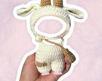 Cow Costume Set for 17 cm Collectible Figures | Mini Doll Clothes
